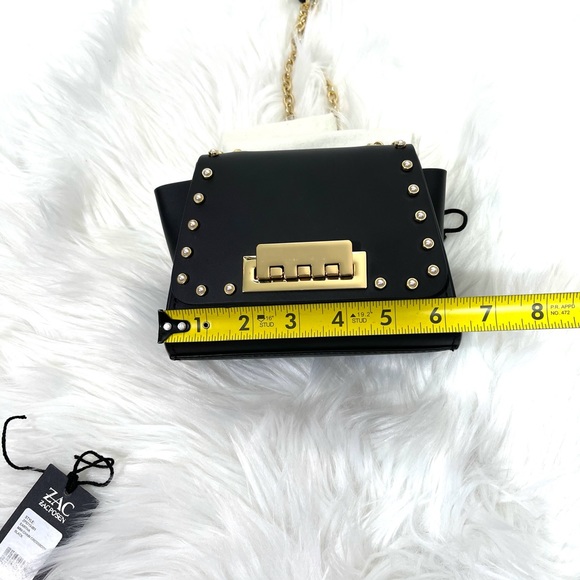 🍒ZAC ZAC POSEN Black Leather women’s Mini CrossBody Bag - Picture 10 of 11